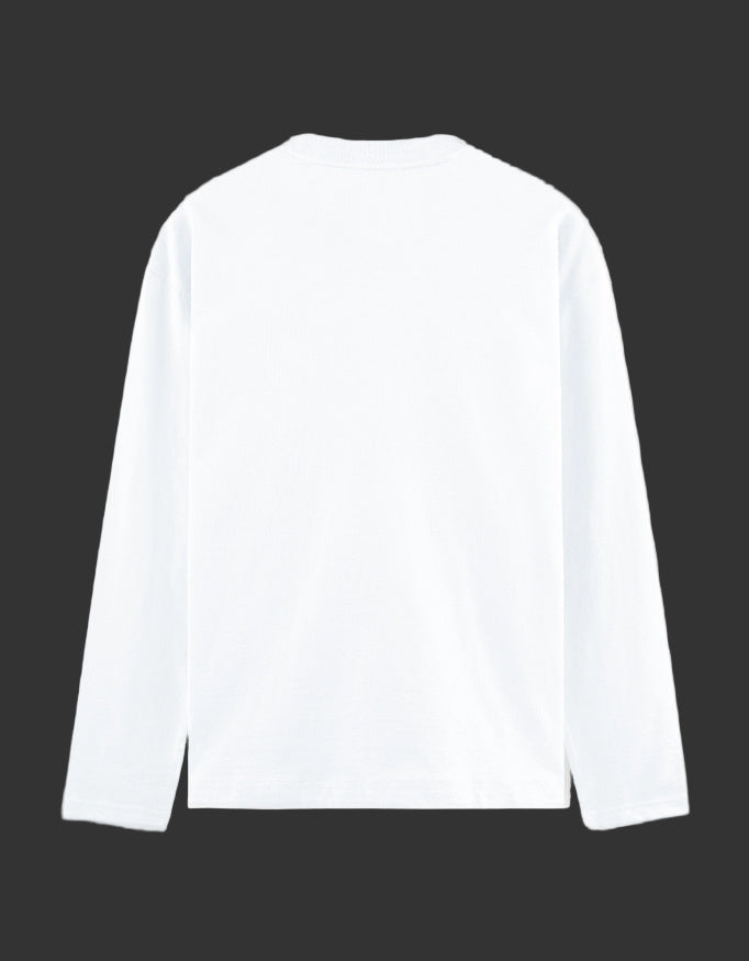 White full sleeve meme t-shirt maaf karn gusse men idhar udhar nikal jata hun