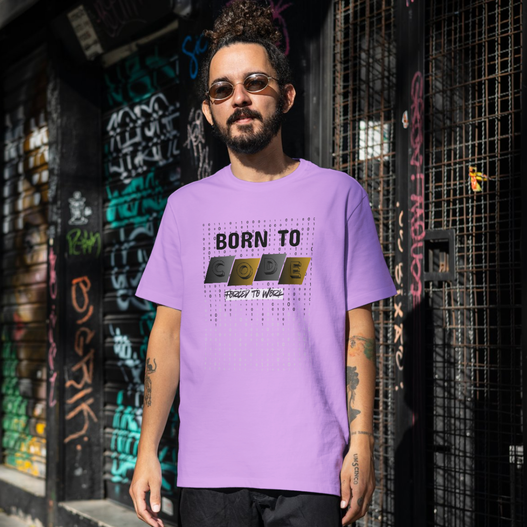 Born To Code - Cotton Unisex Oversized Coder T-Shirt | Tee Cabulary