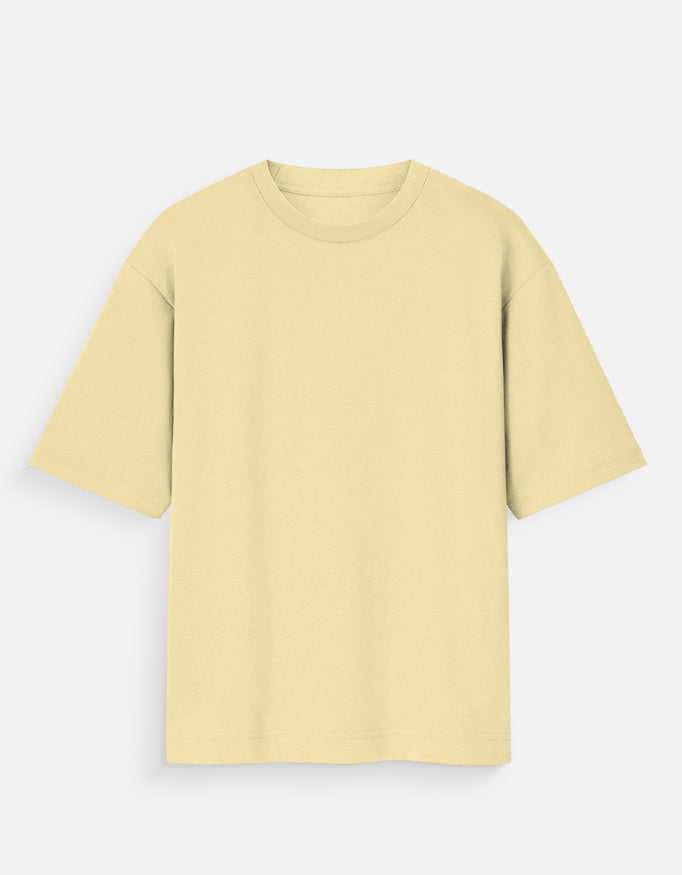 Beige Oversized Ravan Ka Vadh Cotton T-Shirt