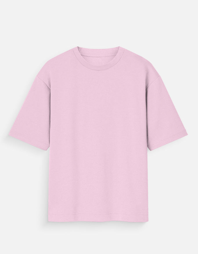 Light Baby Pink Oversized Ravan Ka Vadh Cotton T-Shirt