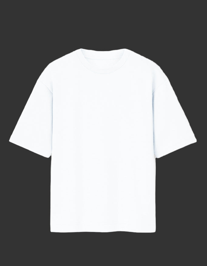 White Oversized Ravan Ka Vadh Cotton T-Shirt