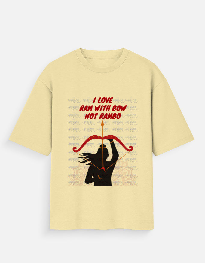 Beige_Oversized T-shirt I Love Ram
