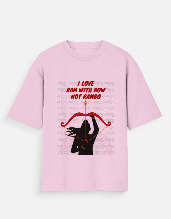Light Baby Pink Oversized T-shirt I Love Ram